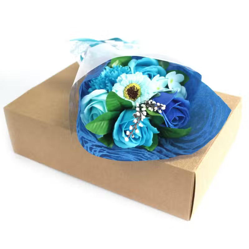 Blue Bloom Soap Flower Box