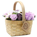 Wicker Basket Soap Flower Bouquet