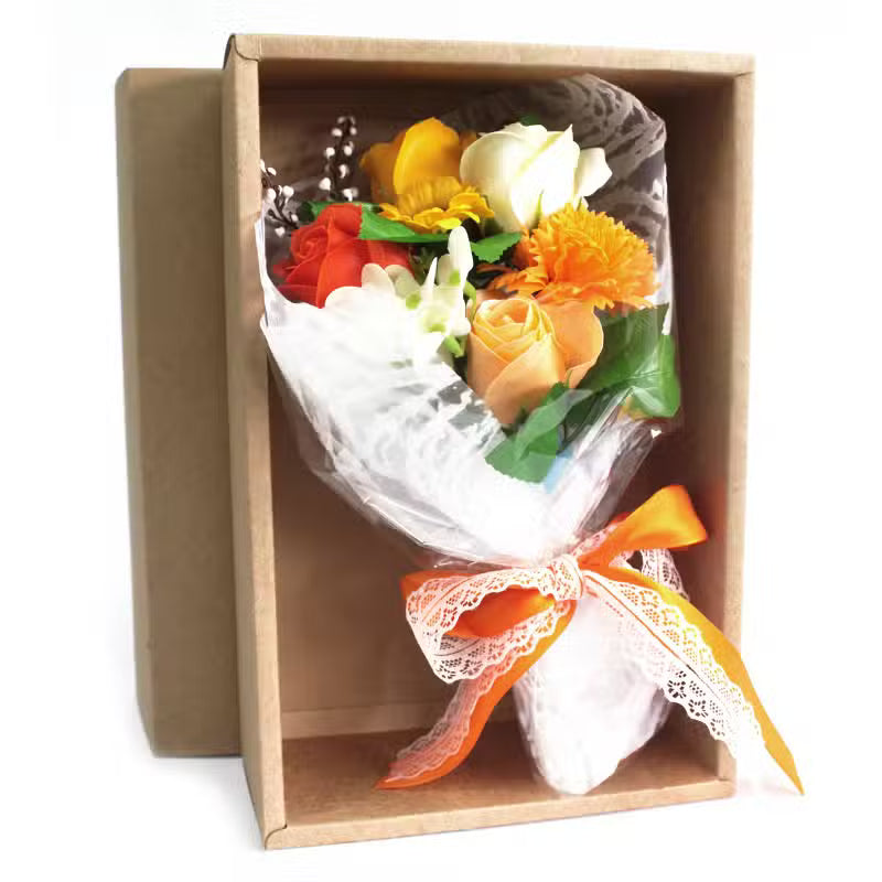 Orange Bloom Soap Flower Box