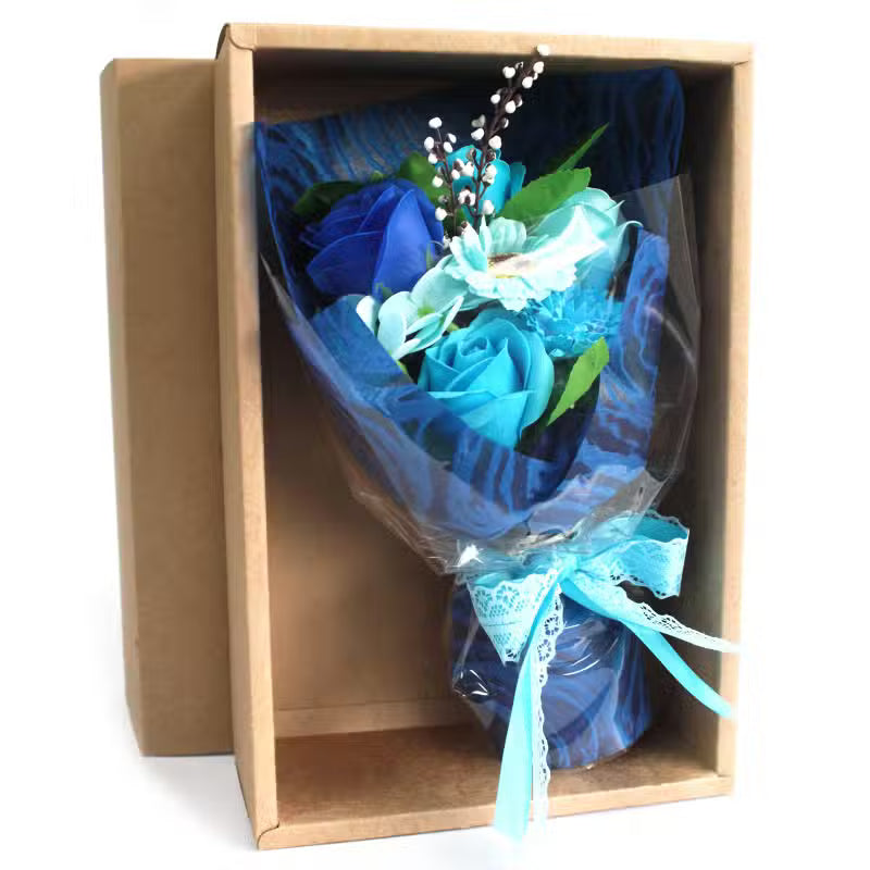 Blue Bloom Soap Flower Box