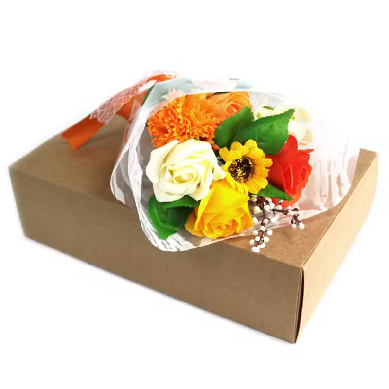 Orange Bloom Soap Flower Box